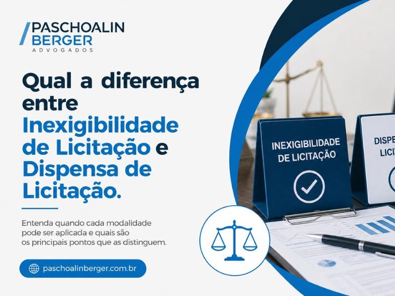 Qual a diferença entre Inexigibilidade de Licitação e Dispensa de Licitação.